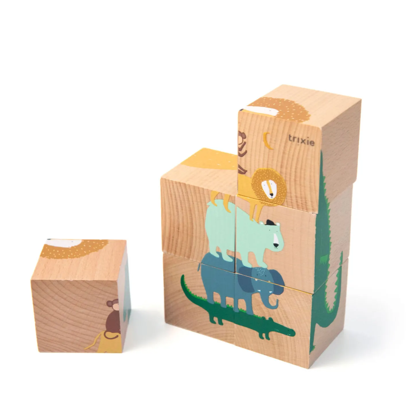 Trixie Houten Blokpuzzel Dieren