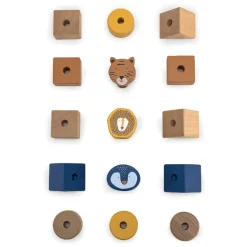 Trixie Houten Stapelblokken Wilde Dieren, 16dlg.