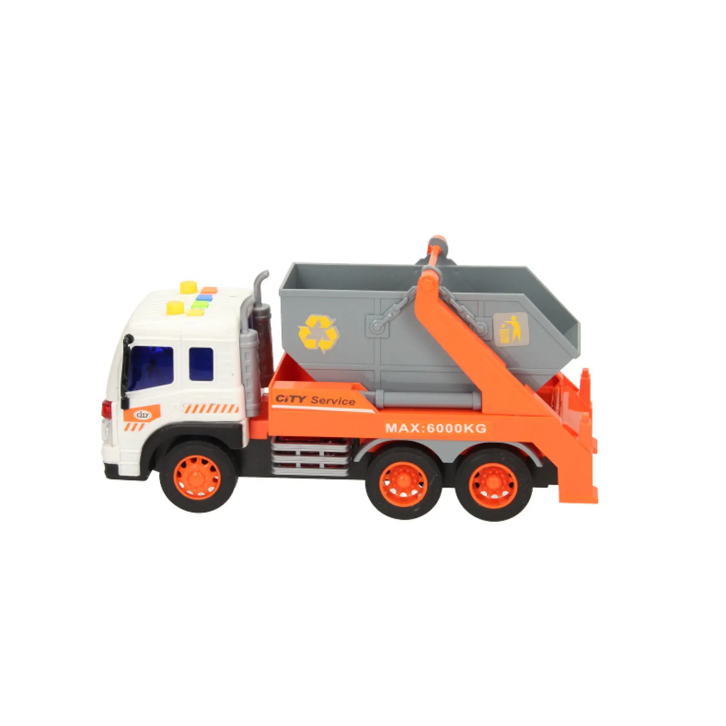 Truck met Afzetbak met Licht en Geluid