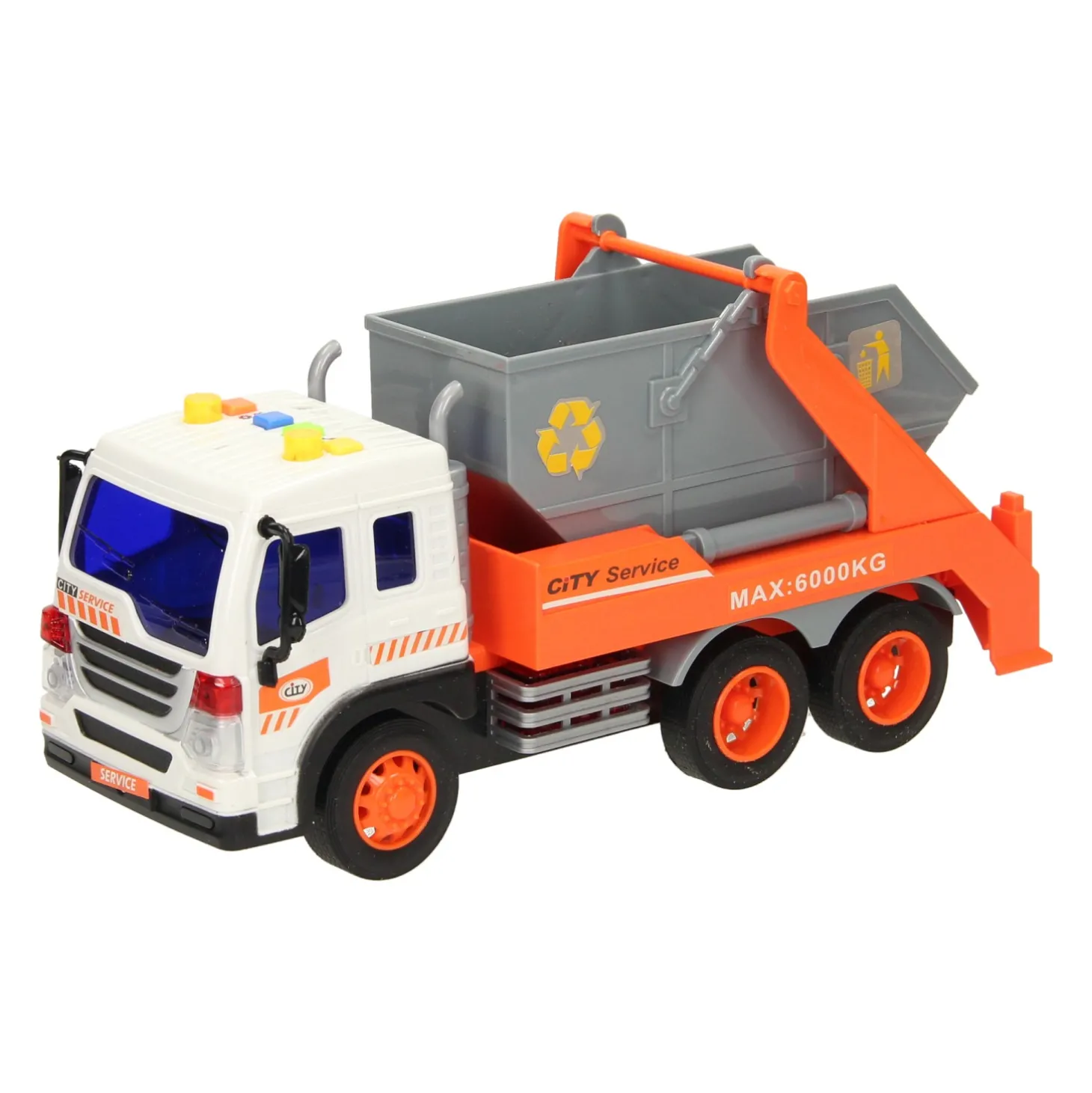 Truck met Afzetbak met Licht en Geluid