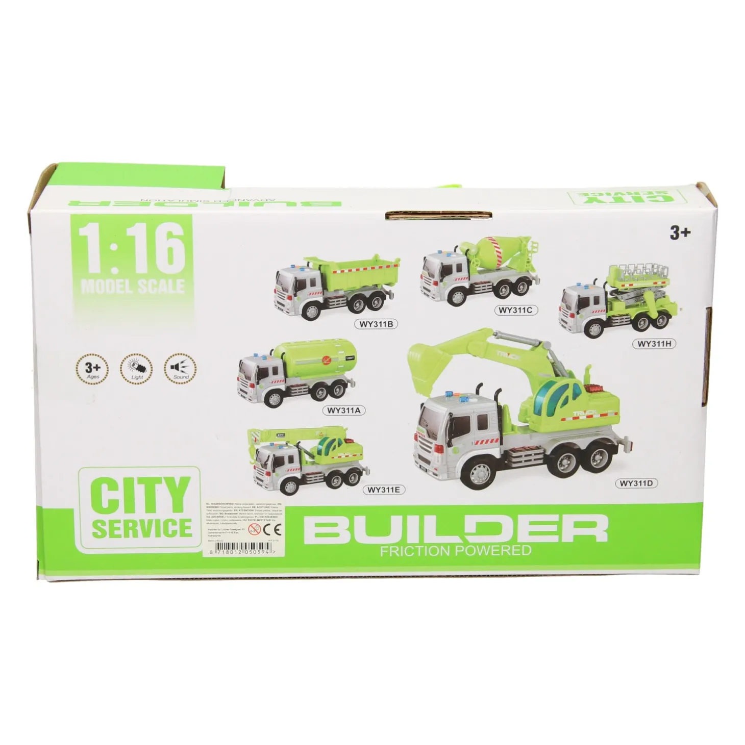 Truck met Kiepwagen met Licht en Geluid