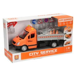 Truck Wegwerkzaamheden met Licht en Geluid