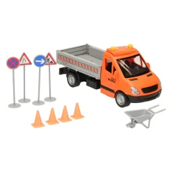 Truck Wegwerkzaamheden met Licht en Geluid