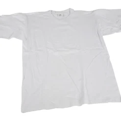 T-shirt Wit met Ronde Hals Katoen, 7-8 jaar