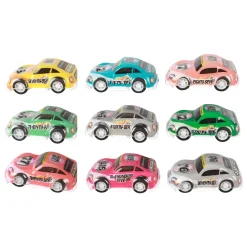 Turbo Racers Mini Rally Pull-backauto's, 9st.