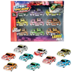 Turbo Racers Mini Rally Pull-backauto's, 9st.