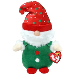 Ty Beanie Boo's Christmas Gnome Gnolan Elf, 15cm