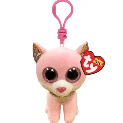 Ty Beanie Boo's Clip Fiona Pink Cat, 7cm