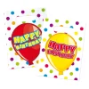 Uitdeelzakjes Happy Birthday, 6st.