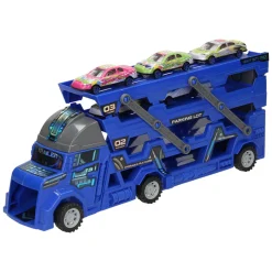 Uitklapbare Autotransporter met Afschietfunctie - Blauw