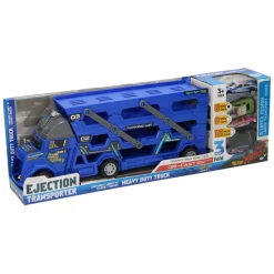 Uitklapbare Autotransporter met Afschietfunctie - Blauw