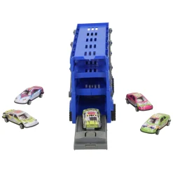 Uitklapbare Autotransporter met Afschietfunctie - Blauw