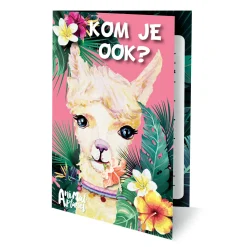 Uitnodigingen Animal Planet Alpaca, 6st.