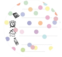 Uitnodigingen Confetti, 6st.