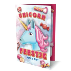Uitnodigingen Eenhoorn Emoji, 6st.