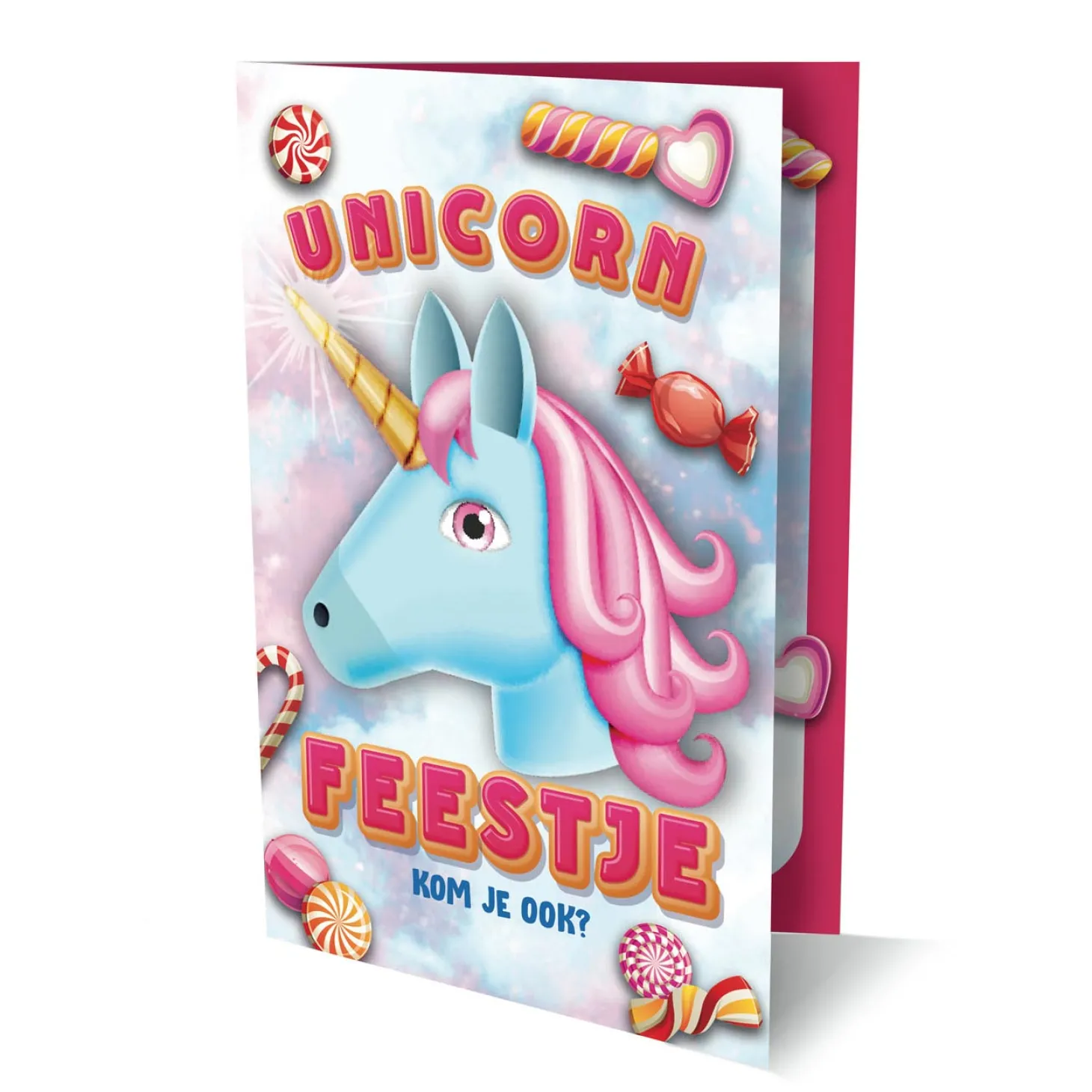 Uitnodigingen Eenhoorn Emoji, 6st.