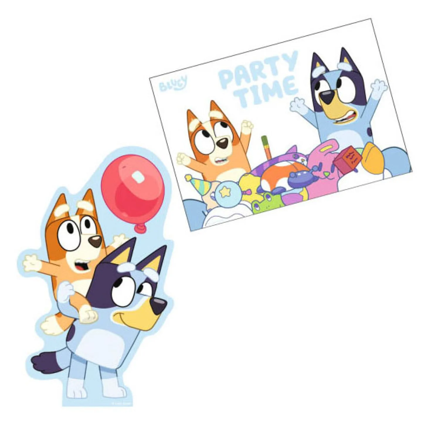 Uitnodigingen met Enveloppen Bluey, 8st.