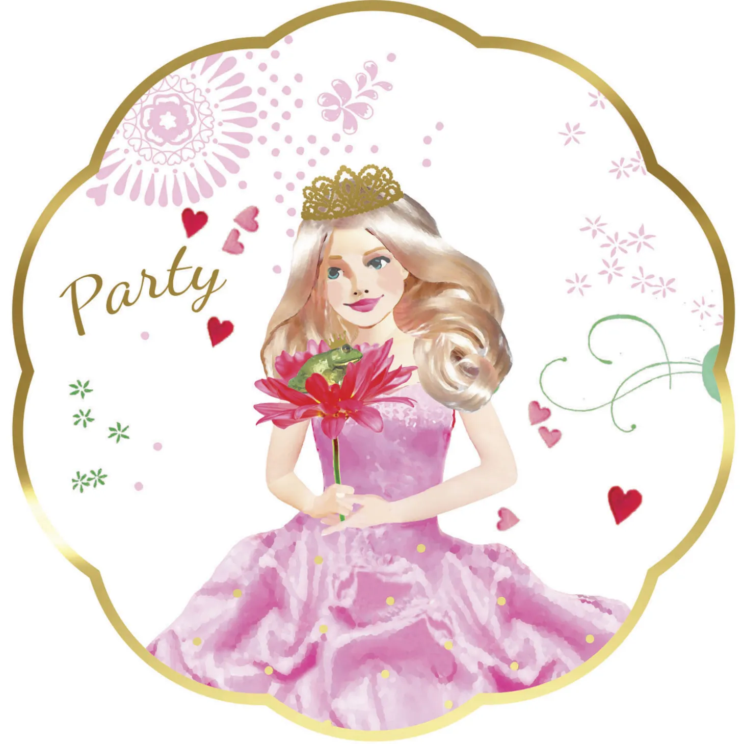 Uitnodigingen Prinses, 6st.