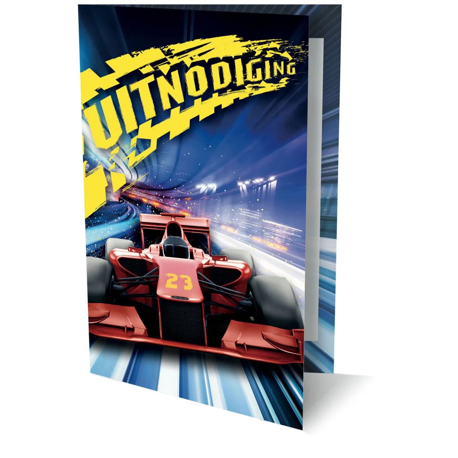 Uitnodigingen Raceauto, 6st.