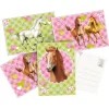 Uitnodigingskaarten Paarden. 6st
