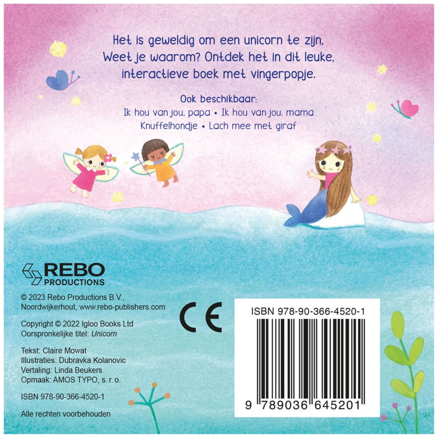 Unicorn - Vingerpopboekje