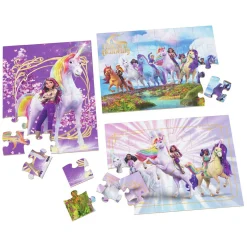 Unicorn Academy - Houten Puzzels in Houten Doos - 3x24 st.)