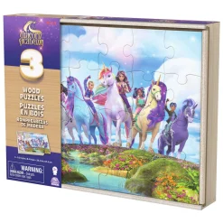 Unicorn Academy - Houten Puzzels in Houten Doos - 3x24 st.)