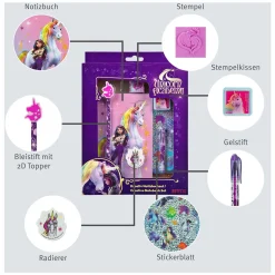 Unicorn Academy Creatieve Set met Notitieboek, 8dlg
