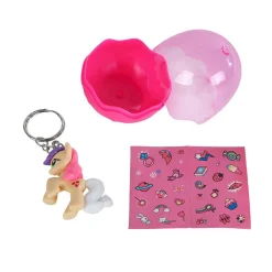 Unicorn Sleutelhanger in Ei met Stickers, set van 12 stuks