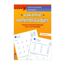 Vakantie oefenblaadjes  herhalingsoefeningen taal en rekenen