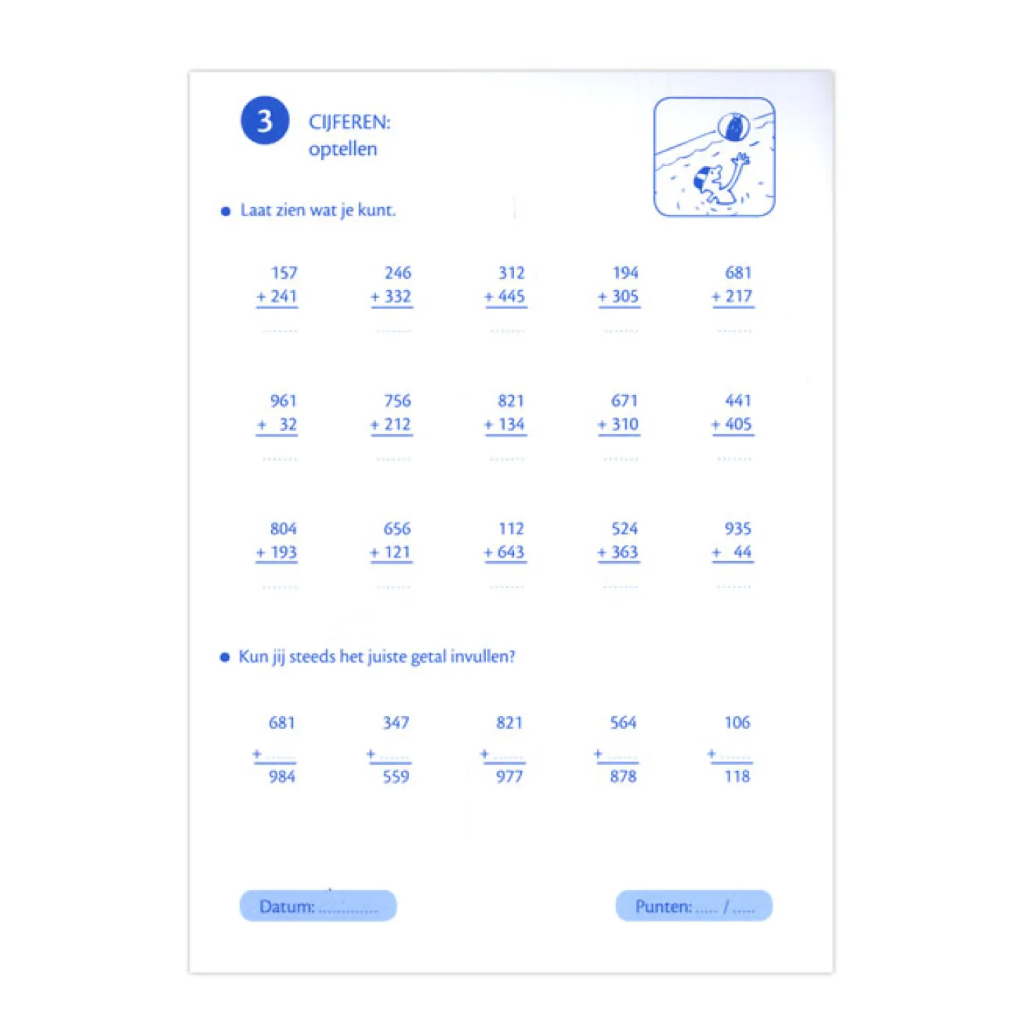 Vakantie oefenblaadjes herhalingsoefeningen taal en rekenen