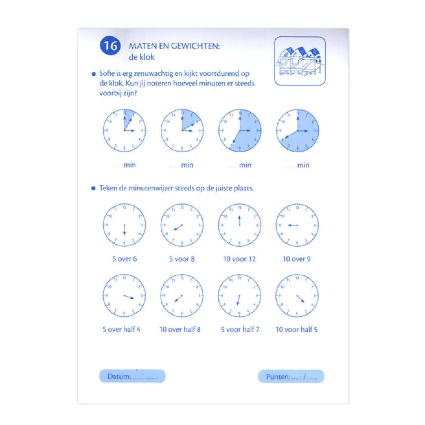 Vakantie oefenblaadjes herhalingsoefeningen taal en rekenen