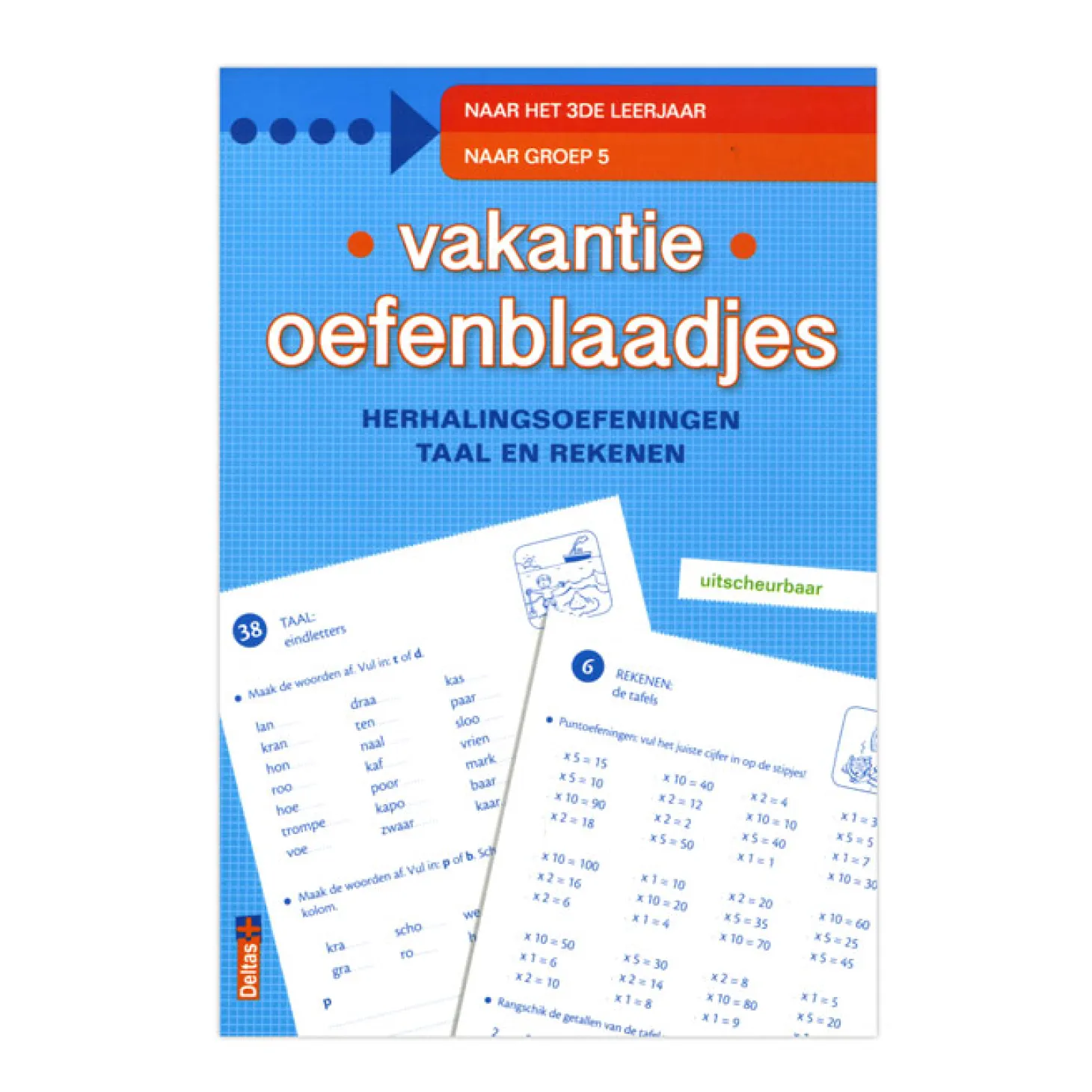 Vakantie oefenblaadjes "naar groep 5" herhalingsoefeningen t
