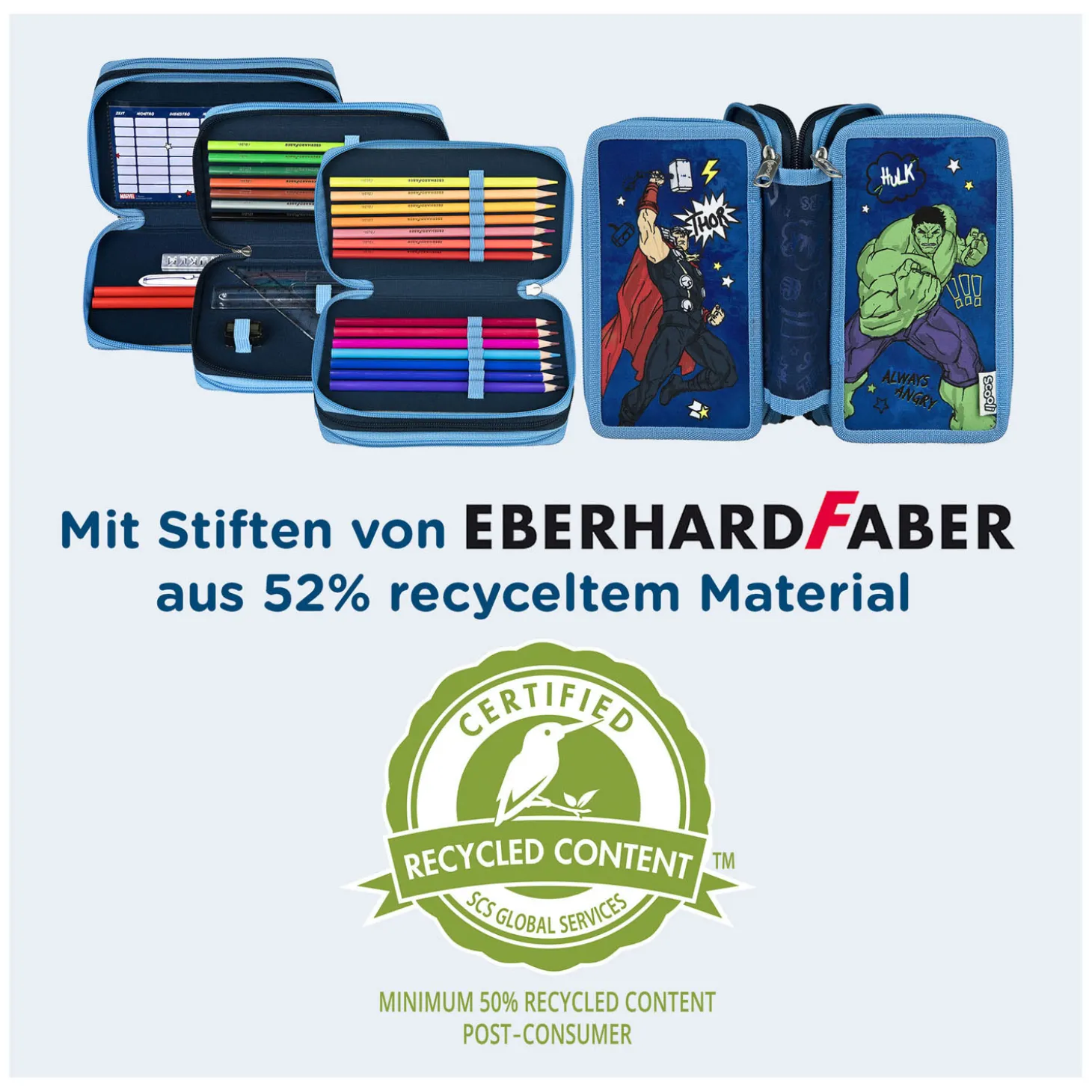 3-Vaks Gevulde Etui Avengers