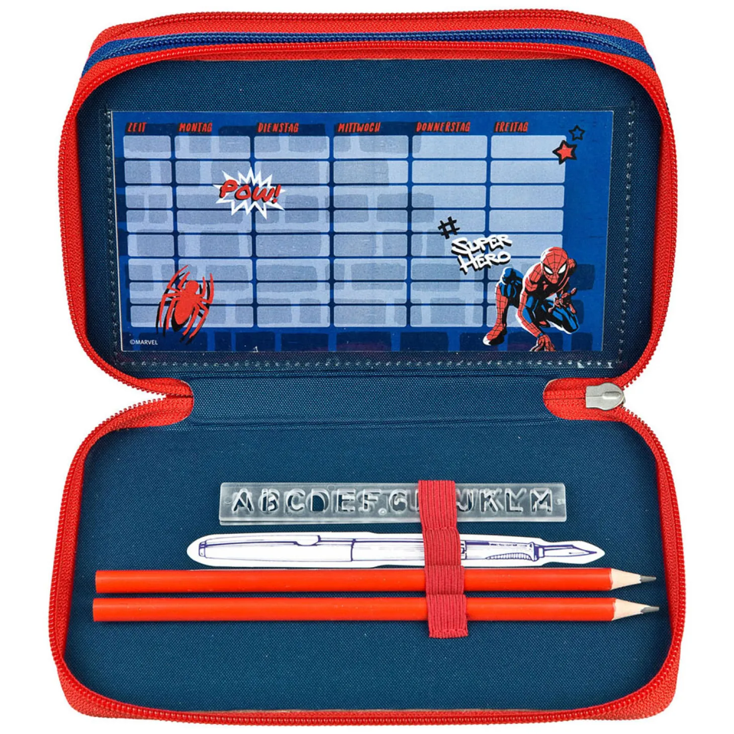 3-Vaks Gevulde Etui Spiderman