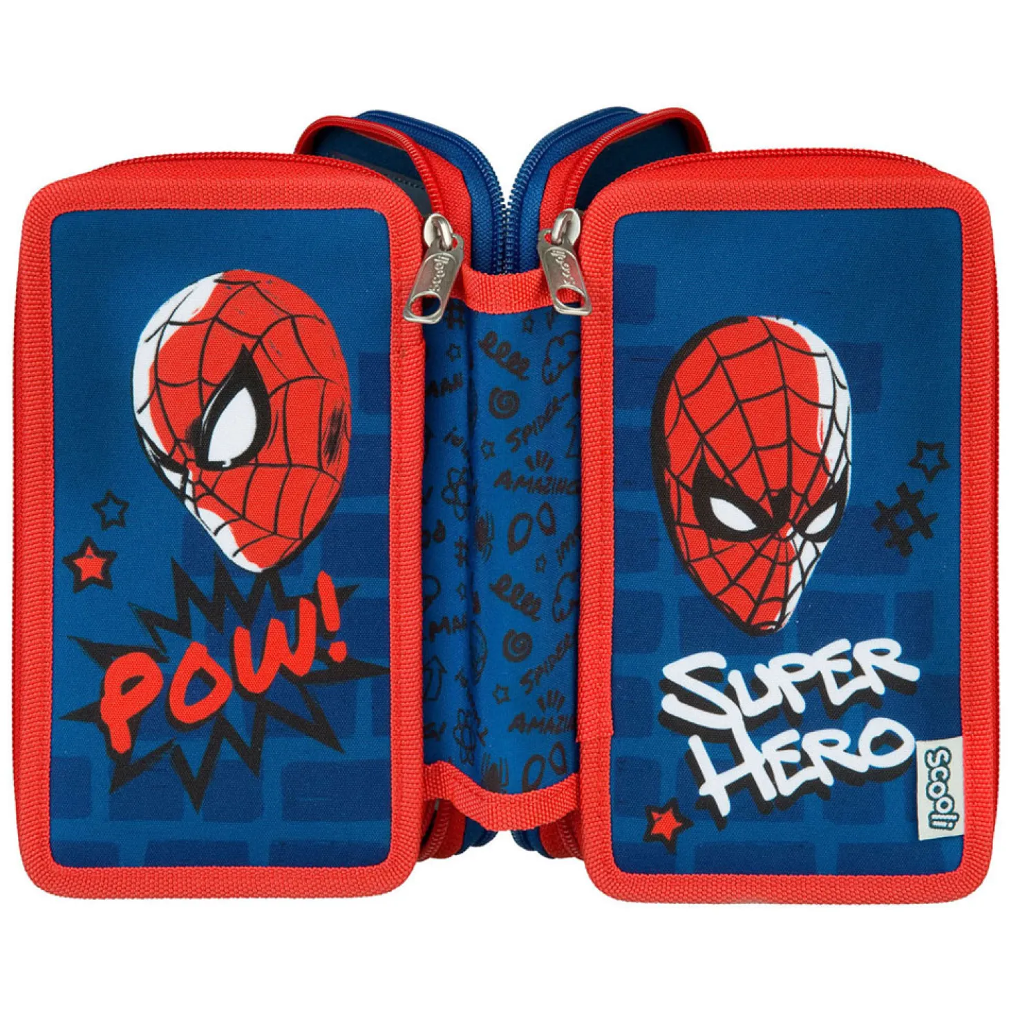 3-Vaks Gevulde Etui Spiderman