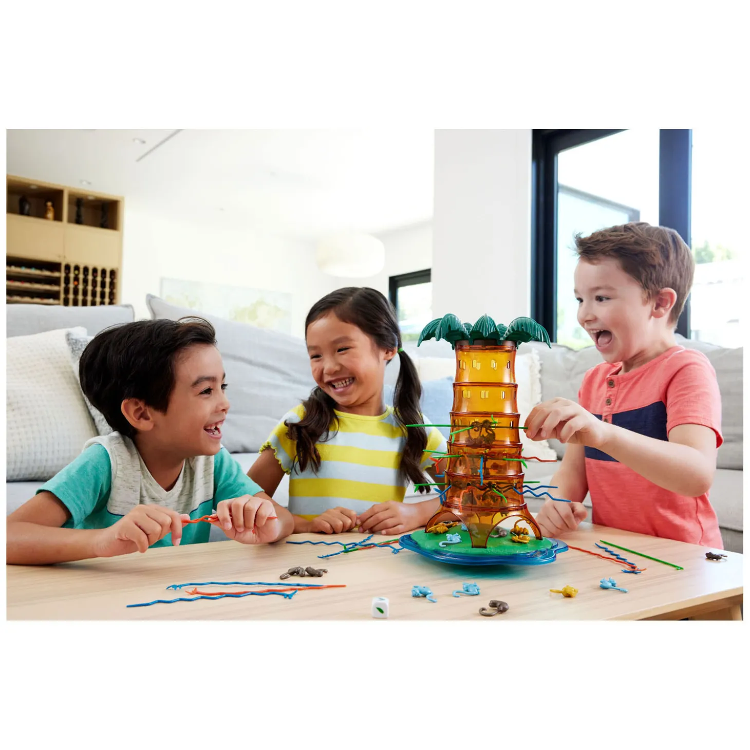 Vallende Aapjes Schommelend Boomfeest Kinderspel