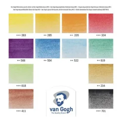 Van Gogh Starterset Aquarelpotloden met 12 Kleuren