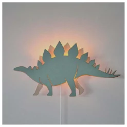 Van Tjalle en Jasper - Dino Wandlamp Stegosaurus - Hout