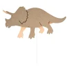 Van Tjalle en Jasper - Dino Wandlamp Triceratops - Hout