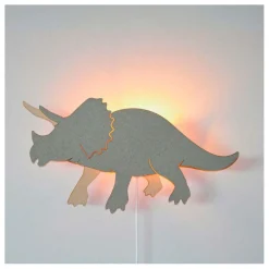 Van Tjalle en Jasper - Dino Wandlamp Triceratops - Hout