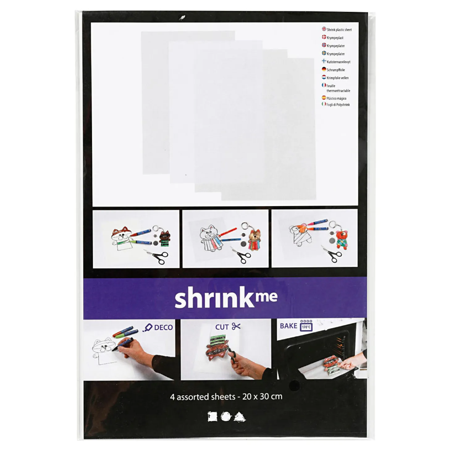 Vellen Krimpfolie Divers, 20x30, 4st.