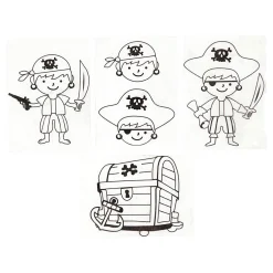 Vellen Krimpfolie met Motieven Piraten, 4st.