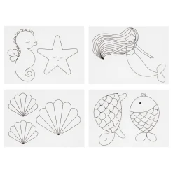 Vellen Krimpfolie met Motieven Zeemeermin, 4st.