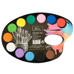 Verfpalet Aquarel, 12 Kleuren