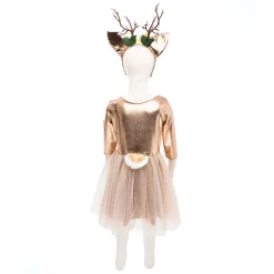 Verkleedjurk en Haarstuk Hert, 5-6 jaar