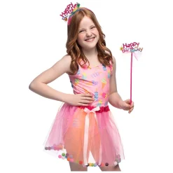 Verkleedset Fee Roze Happy Birthday