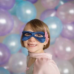 Verkleedset Super-Duper Heldin Roze/Marineblauw, 7-8 jaar