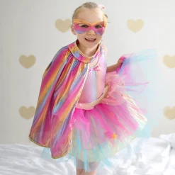 Verkleedset Super-Duper Heldin Roze/Goud, 4-6 jaar
