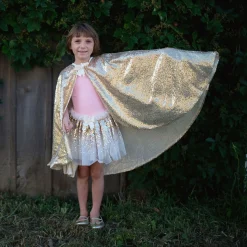 Verkleedset Vlinder Goud met Staf, 4-6 jaar